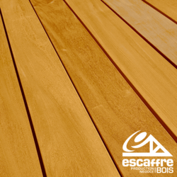 lame terrasse GARAPA - 21 x 145 mm - longueur 2.45 ml - face lisse